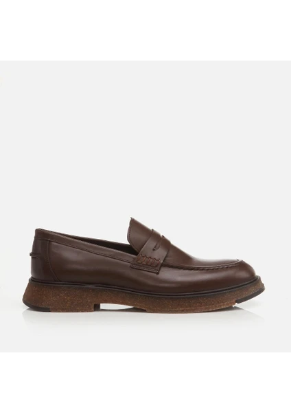 02AYH277420A480 Hakiki Deri Kahve Erkek Loafer