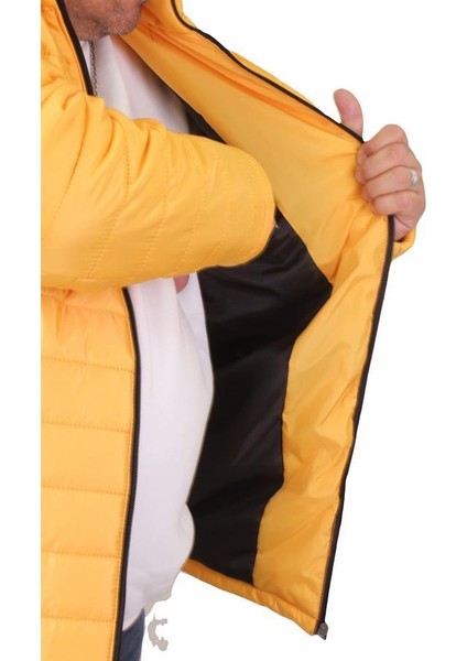 Jessica Su İtici Mont Erkekler İçin Hardal Renk 22820 Kalın Kışlık Polyester fiyatları