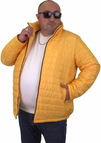 Jessica Su İtici Mont Erkekler İçin Hardal Renk 22820 Kalın Kışlık Polyester fırsatları