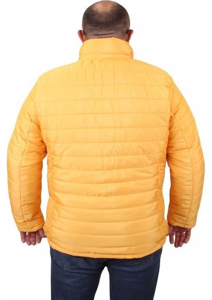 Jessica Su İtici Mont Erkekler İçin Hardal Renk 22820 Kalın Kışlık Polyester indirimleri