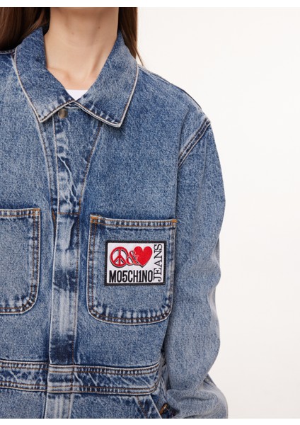 Jeans Düz Mavi Kadın Tulum A0404