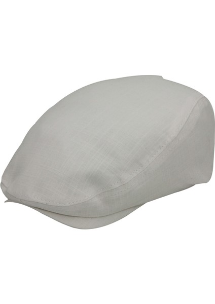 Beyaz Kasket Pamuklu London Flat Cap Şapka fırsatları
