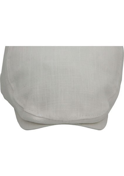 Beyaz Kasket Pamuklu London Flat Cap Şapka indirimleri