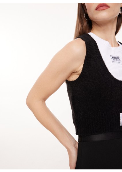 Jeans U Yaka Düz Siyah Kadın Atlet A0880 fırsatları