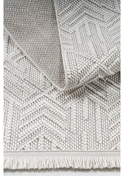 Olivia Krem %100 Polyester Bukleli Dokuma Makine Halısı Oturma Odası Salon Mutfak Halısı 200 x 290 indirimleri