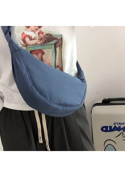 Tek Omuzlu Çapraz Gövdeli Naylon ve Ipek Pamuklu Düz Renkli Bez Çanta (Yurt Dışından) indirimleri