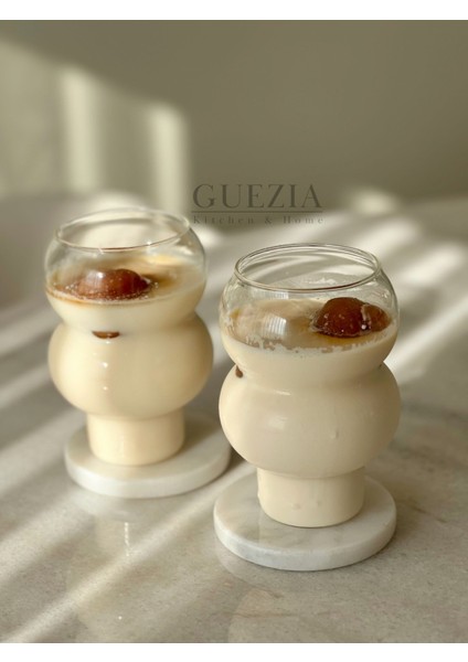 Külah Stil Bardak | Isıya Dayanıklı Borosilikat Cam | 500 ml | 2 Adet