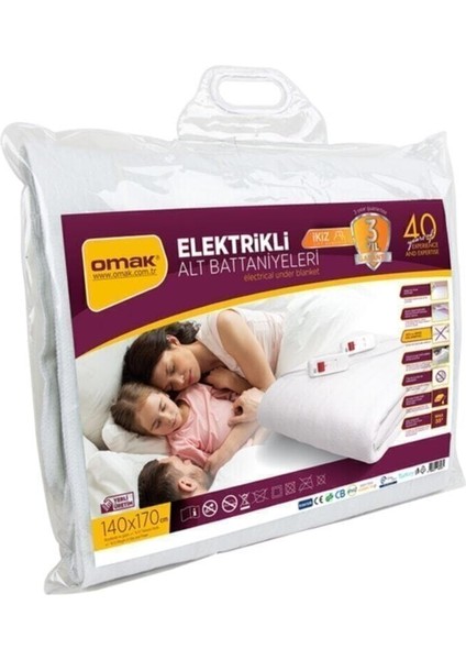 Elektrikli Çift Kişilik Ikiz Kumandalı Alt Battaniye 140X170 cm FMA04473