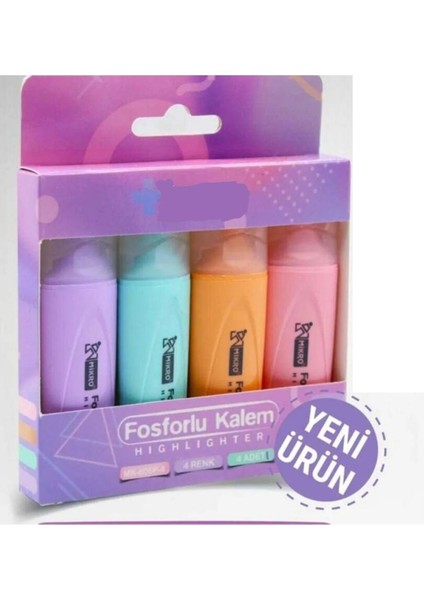 MİKRO Fosforlu Kalem 4 Renk