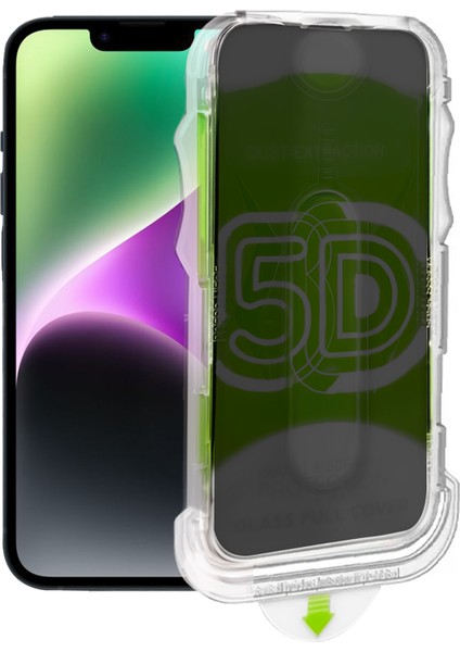 Apple iPhone 14 Ekran Koruyucu Privacy Hayalet Tam Kaplayan Temperli Cam
