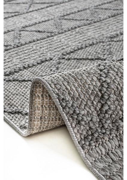 Olivia Gri %100 Polyester Bukleli Dokuma Makine Halısı Oturma Odası Salon Mutfak Halısı 160 x 230 fırsatları