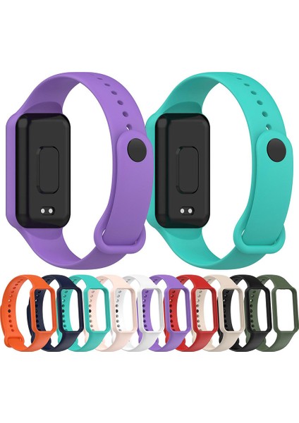 Xiaomi Redmi Smart Band 2 Kordon Yumuşak Doku Hissi Liquid Leke Tutmaz Neon Renkli Esnek Watch Saat