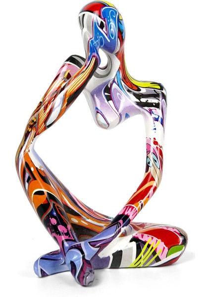 Düşünme Süslemeleri Ev Soyut Karakter Dekorasyon Sundurma (Yurt Dışından)