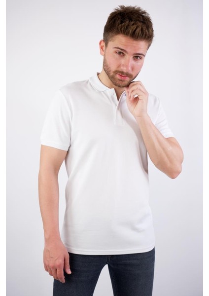 Erkek Regular Fit Rahat Kesim Pamuk Polo Yaka Tişört - HLTHE012001