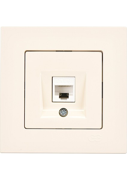 Eqona Krem Tekli Data Prizi (RJ45 Cat6)