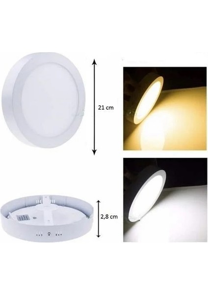 30W Sıva Üstü LED Panel (Yuvarlak) 6400K
