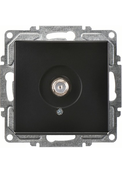 Günsan Visage Metalik Siyah Tekli Uydu Prizi Eko Mekanizma