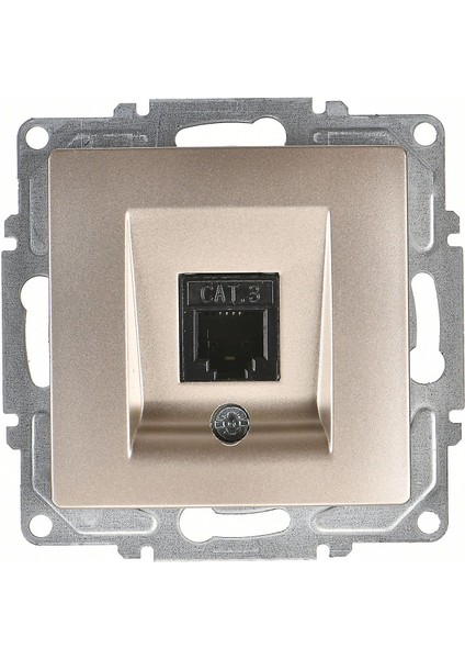 Visage Metalik Bej Nümeris Telefon Prizi (Cat3) Mekanizma