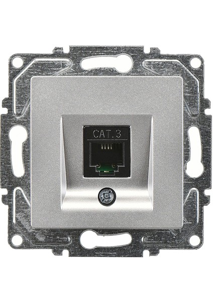 Eqona Gümüş Nümeris Telefon Prizi (Cat3)Mekanizma