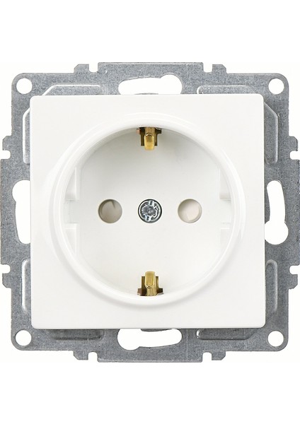 Visage Beyaz Çocuk Korumalı Topraklı Priz Mekanizma