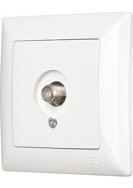 Visage Beyaz Tekli Uydu Prizi F Konnektörlü (Geçişli-Sonlu) fiyatları