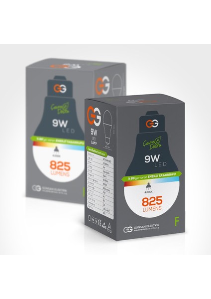 Günsan 10'lu LED Ampul 9W Gün Işığı E27 (4000K 220-240V) fiyatları