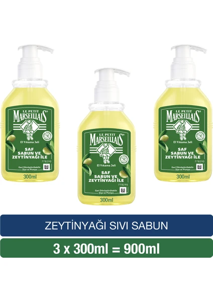 Le Petit Marseillais Sıvı Sabun Zeytinyağı 300 ml x3