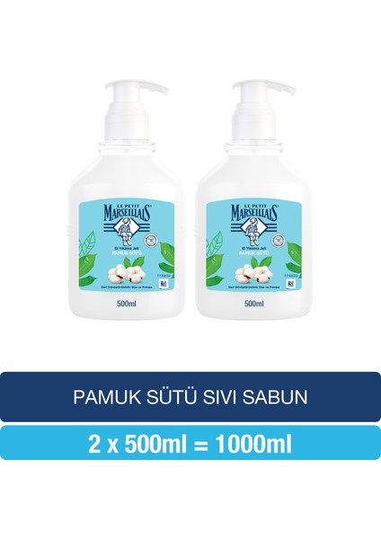 Le Petit Marseillais Pamuk Sütü Sıvı Sabun 500 Ml X 2 Adet