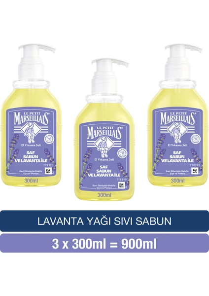 Le Petit Marseillais Sıvı Sabun Lavanta 300 ml x3