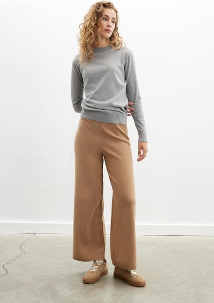 Styleboom x Peraluna Chelsea Pullover Bisiklet Yaka Standart Kesim Kadın Triko Kazak - Gri