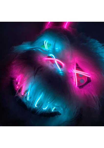 LED Parlayan Maske Cosplay - Beyaz (Yurt Dışından) modelleri