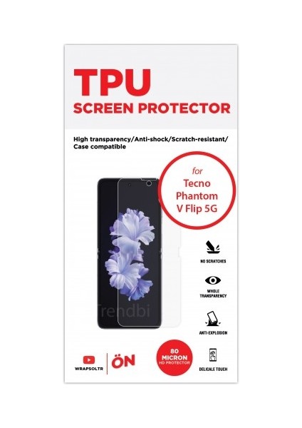 Tecno Phantom V Flip 5g Ekran Koruyucu Tpu Film