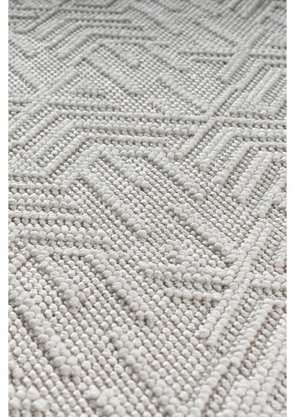 Olivia Krem %100 Polyester Bukleli Dokuma Makine Halısı Oturma Odası Salon Mutfak Halısı 120 x 170 cm modelleri