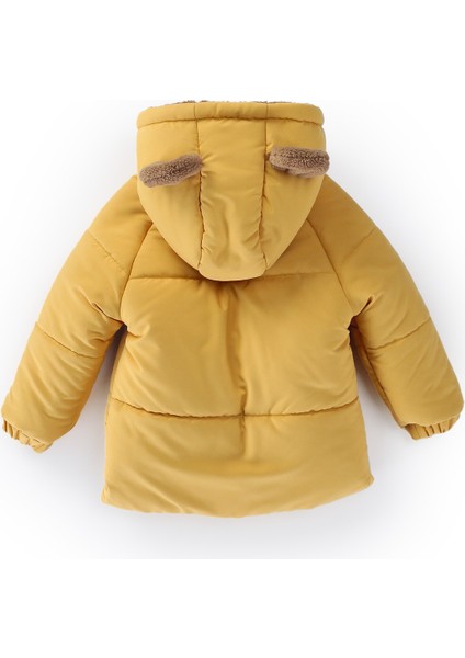 Özel Tasarım Trend Sevimli Baby Oyuncak Tavşan Içi Kürklü Soft Kumaş Cepli Kapüşonlu Kışlık Mont fırsatları