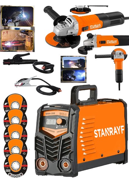 Alman 201SX Çift Kartlı Hava Soğutmalı Invertec Compact Kaynak Makinesi + Taşlama