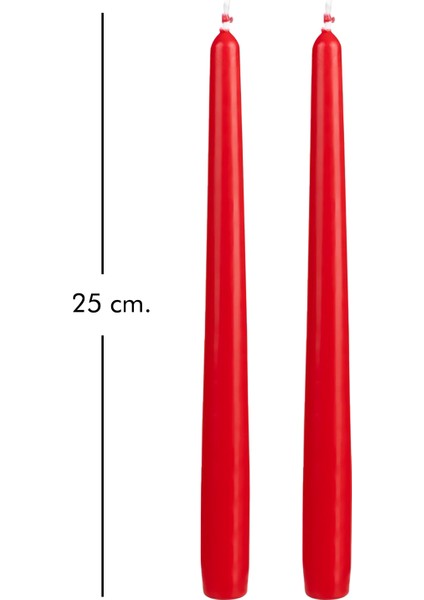Şamdan Mumu 2'li Paket Kırmızı 25 Cm fiyatları