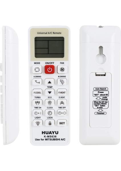 Huayu Kk K-MS636 Mıtsubıshı Unıversal Akıllı Klima Kumandası (81)