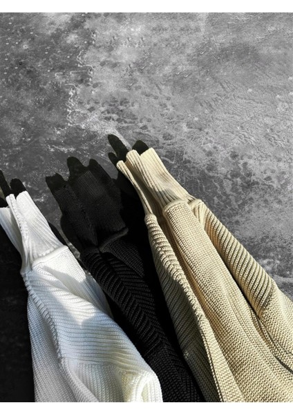 Oversize Balıkçı Yaka Kazak Siyah modelleri