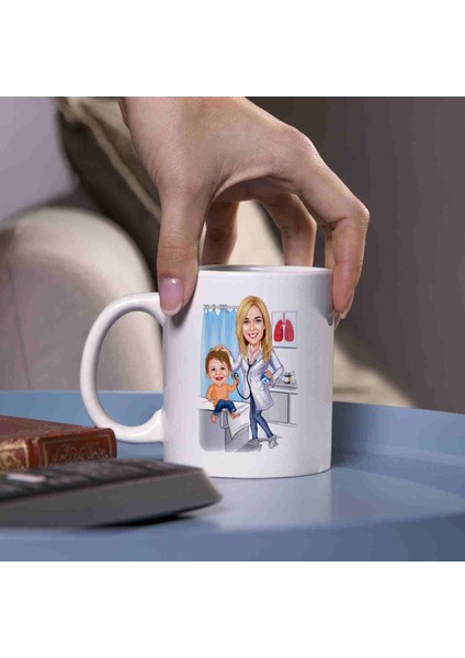 Doktorlara Özel Karikatürlü Kupa Bardak