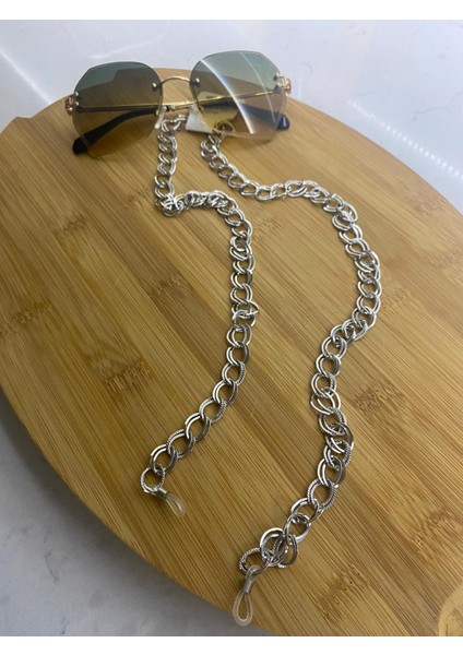 Gümüş Rengi Pırıltılı Kalın Zincir Gözlük Aksesuarı/kolye fiyatları