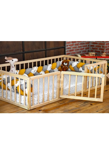 Woodandmontessori Montessori Doğal Ahşap Kapılı Çocuk Yatağı modelleri