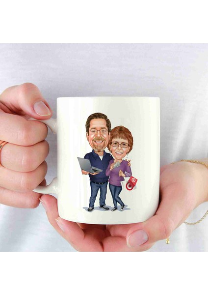 Çiftlere Özel Karikatürlü Kupa Bardak