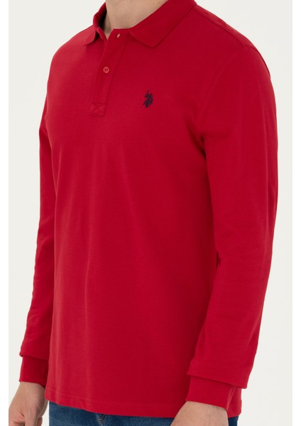 Polo Yaka Kırmızı Erkek Sweatshirt 1639108 indirimleri
