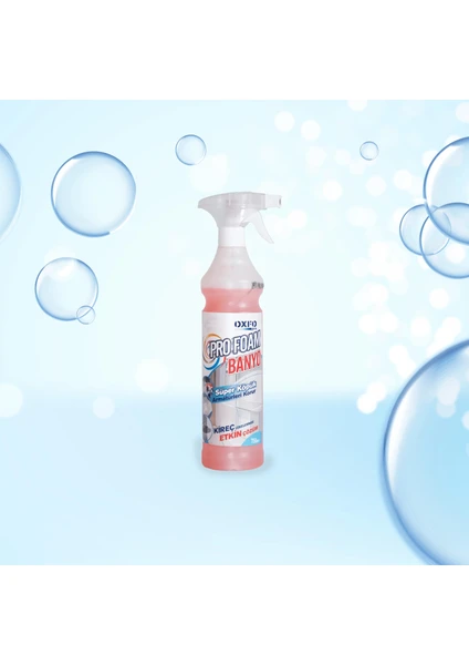 Oxfopro Profoam, Armatürler ve Banyo Için Hafif Asidik Kireç Çözücü Temizleme Köpüğü 750 ml