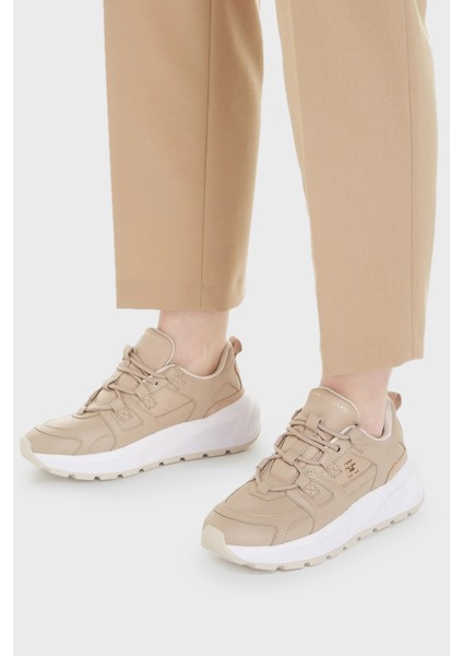Deri Logo Detaylı Yüksek Topuklu Sneaker Ayakkabı Fw0Fw07340 Abo
