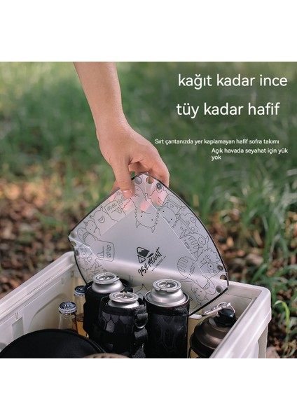 900 ml Açık Ev Partisi Ultra Hafif Katlanır Taşınabilir Yemek Tabağı (Yurt Dışından)