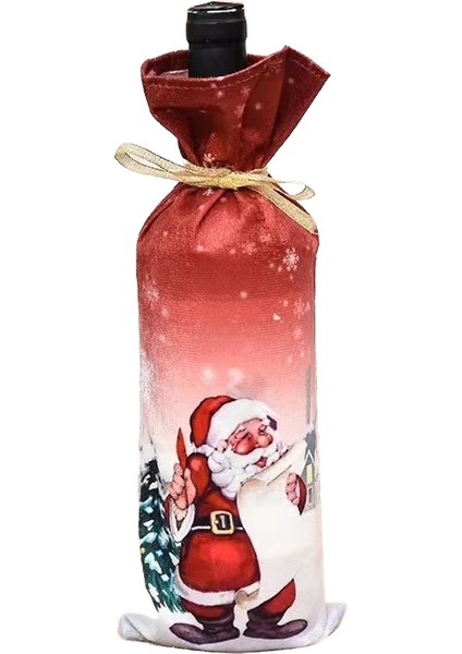Noel Yaratıcı Karikatür Baskılı Yaşlı Adam Bebek Şarap Şişesi Seti (Yurt Dışından)
