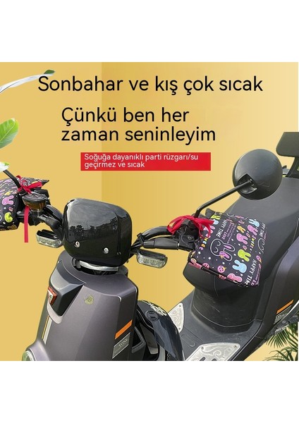 Kışın Kalınlaştırılmış Kadife ve Soğuğa Dayanıklı Motosiklet Sıcak Tutma Yeri Kılıfları (Yurt Dışından)