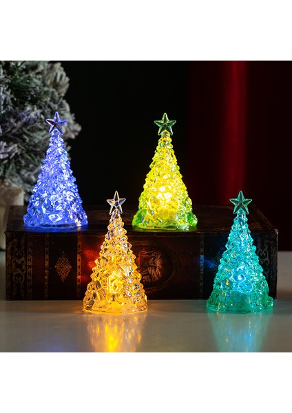 Noel Süslemeleri Parlak Şeffaf Kristal Noel Ağacı Süsleme Işıkları (Yurt Dışından) fırsatları