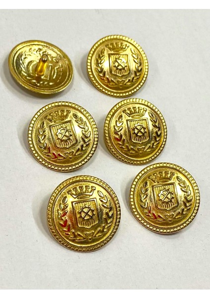 6 Adet 22 Mm (2.2 Cm) Çelenk Model Gold Renk Trençkot Ve Blazer Ceket Düğmesi fiyatları